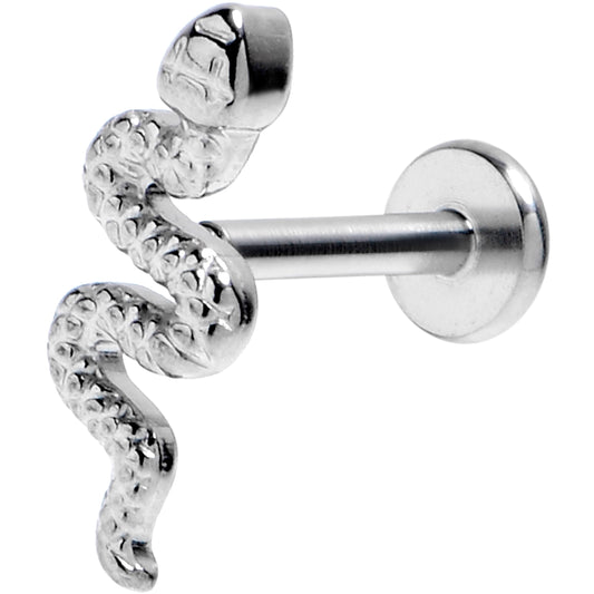 16G 5/16 Grade 23 Titanium Snake Threadless Push In Labret Tragus