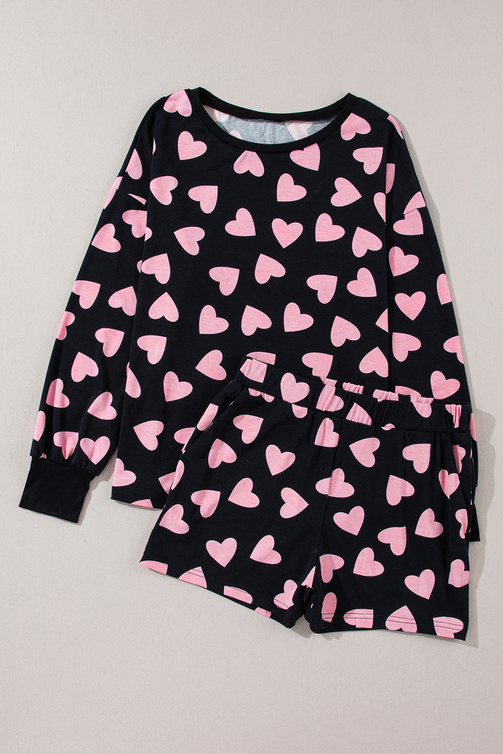Valentine Heart Top & Shorts Lounge Set