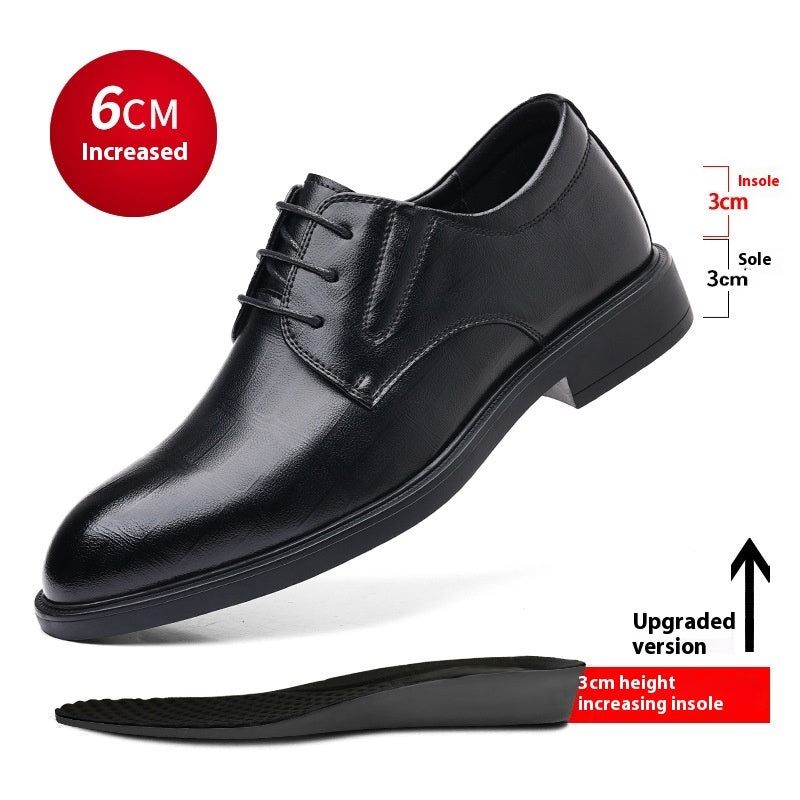 Men's Hollow-out Height Increasing Leather Shoes