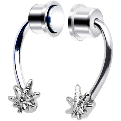 Pot Leaf Magnetic Septum Ring Horseshoe Non-Pierced Fake Nose Ring