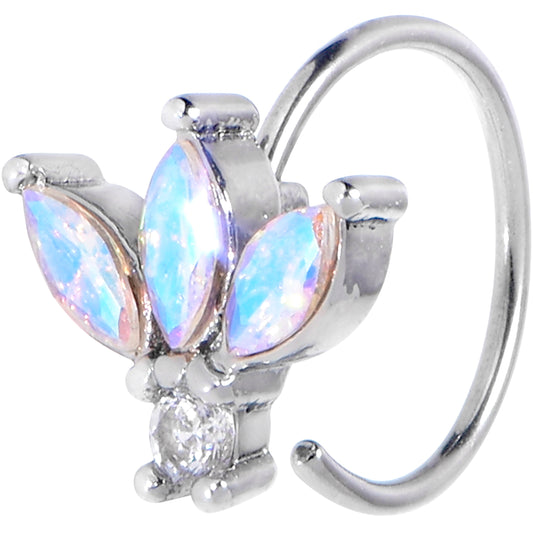 20G 5/16 Aurora Gem Fashion Fan Mini Nose Hoop
