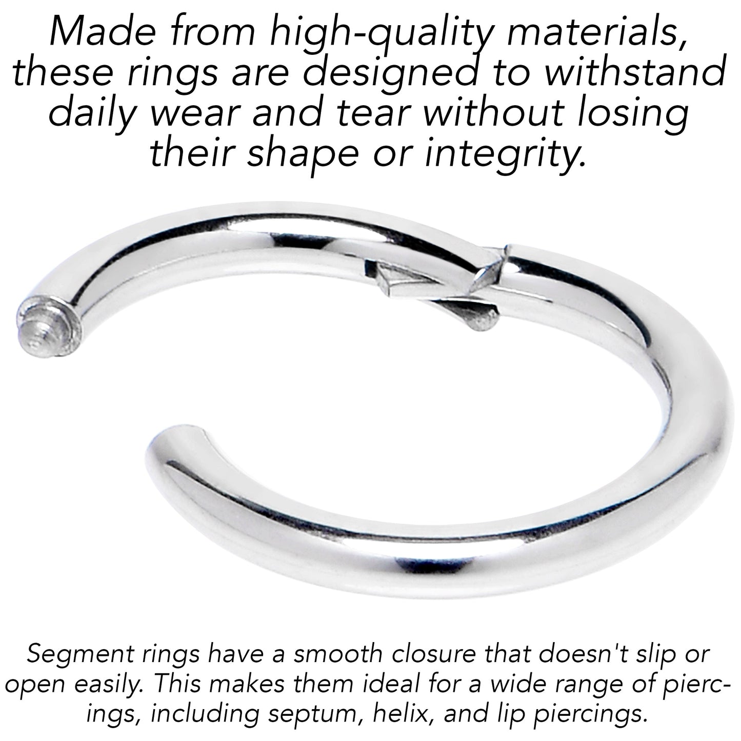 10G 5/8 316L Surgical Steel Precision Hinged Segment Hoop