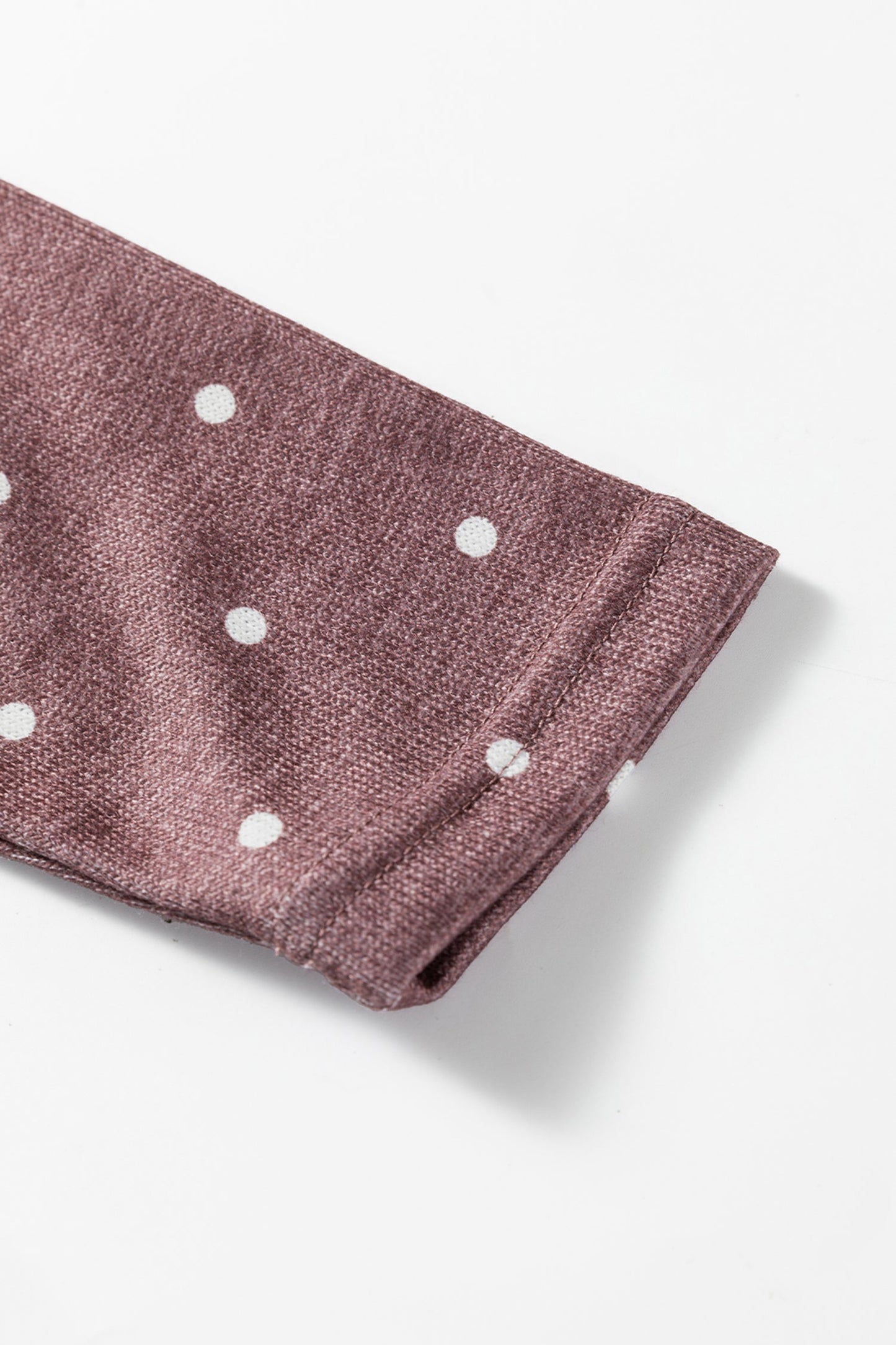 Polka Dot Boat Neck Knit Long Sleeve