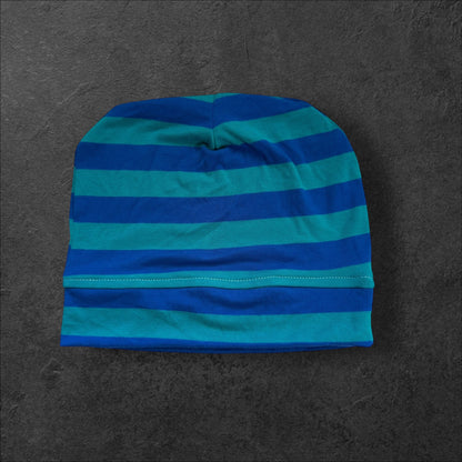 Ocean Stripe Slouch Beanie – Upcycled Everyday Hat