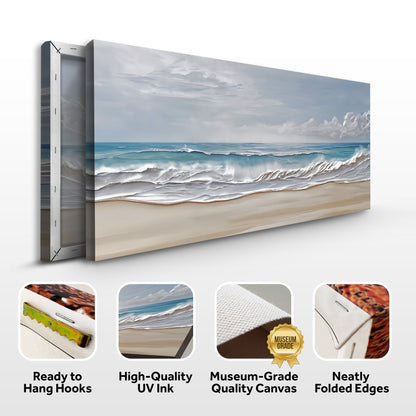 Serene Ocean Wave Coastal Wall Art VII