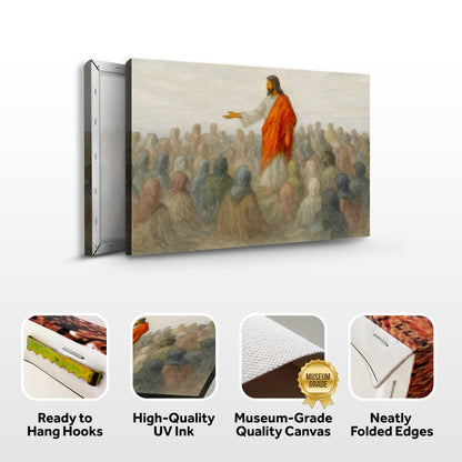 Jesus Speaking To Crowd Faith Wall Art III