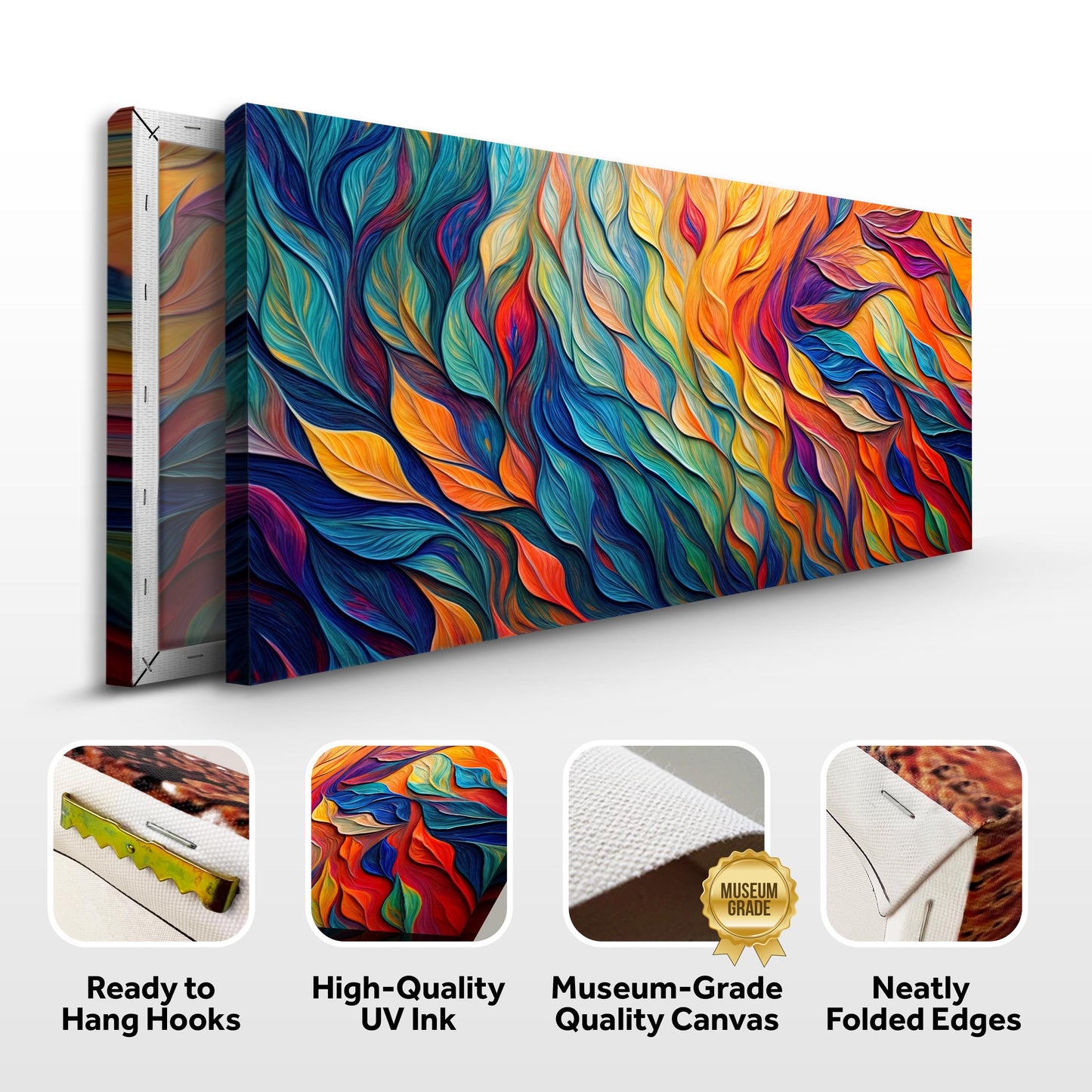 Chroma Whispers Impasto Wall Art