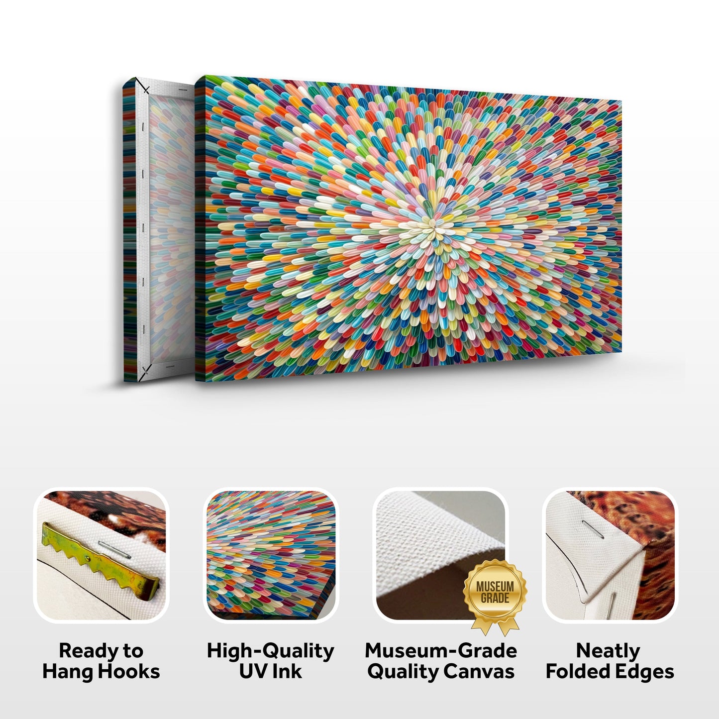 Radiant Bloom Abstract Impasto Wall Art