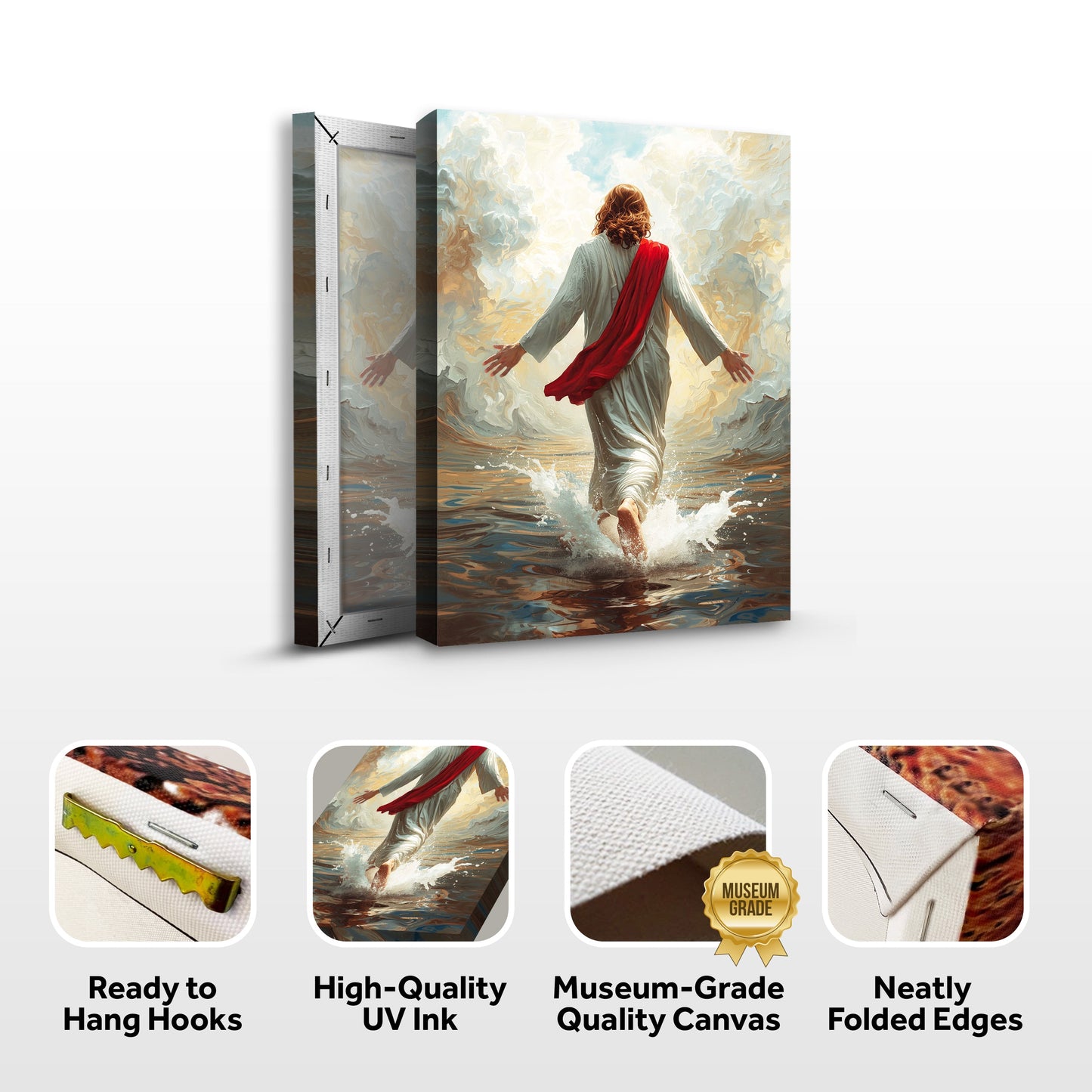 Jesus Christ Walking On Water Faith Wall Art IX