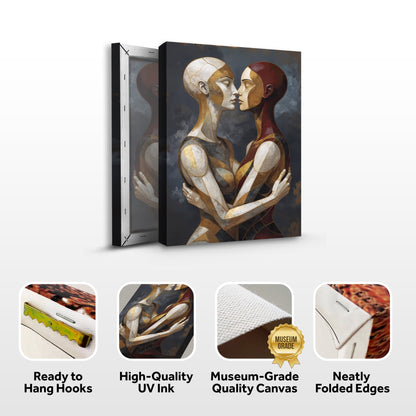 Embrace of Geometry Abstract Wall Art