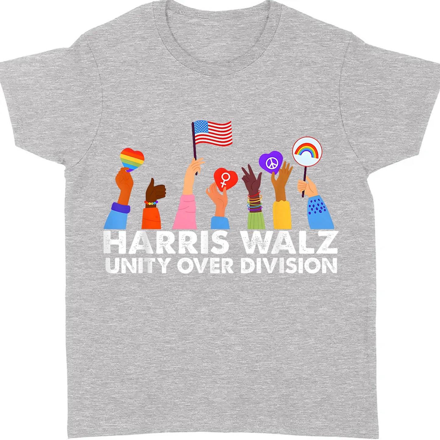 Harris Walz Unity Over Division Shirt | Kamala Harris 2024 Shirt | Democrat Shirt Dark T1409 - KH2
