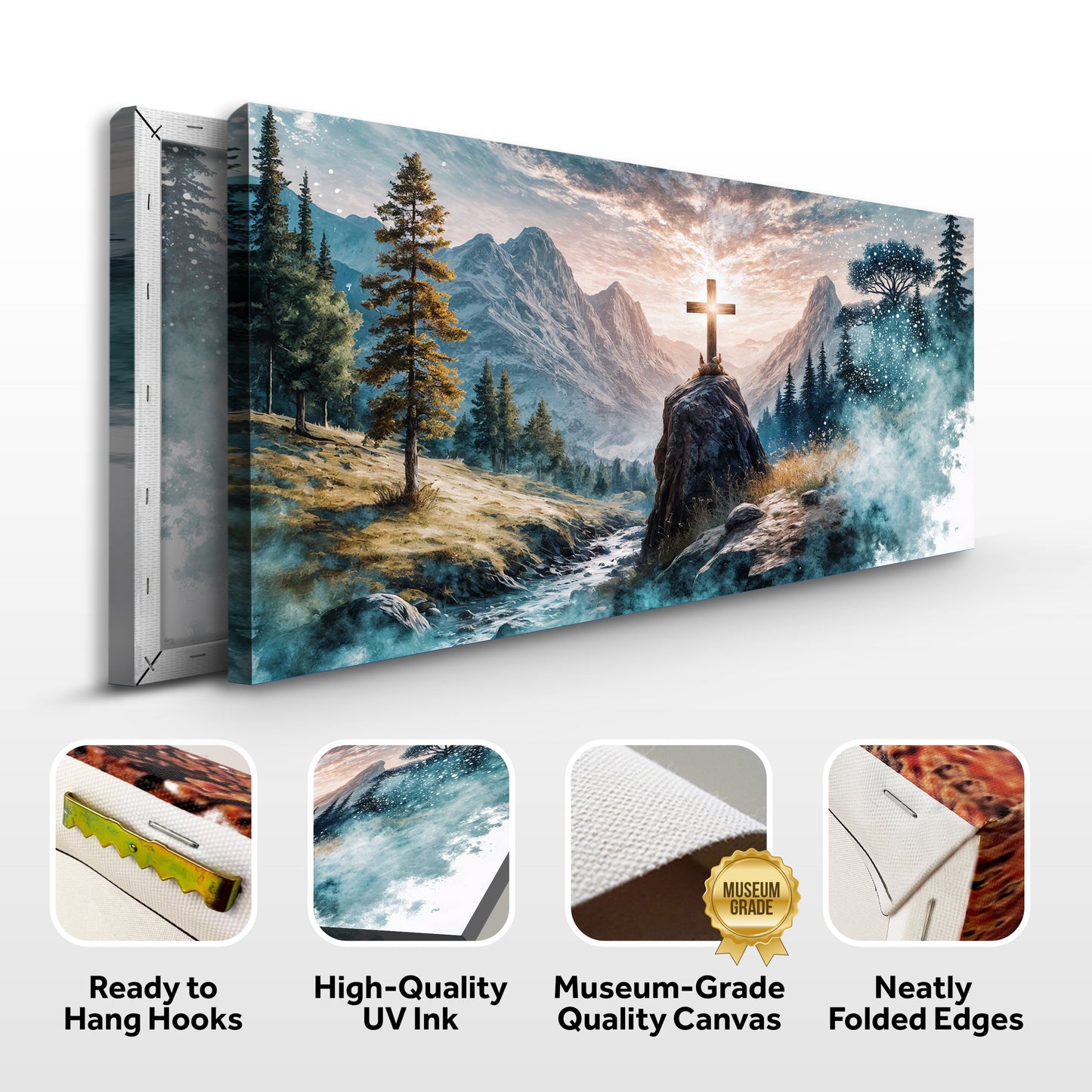 Cross On A Hill Faith Wall Art