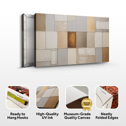 Earth Tones Patchwork Geometric Wall Art
