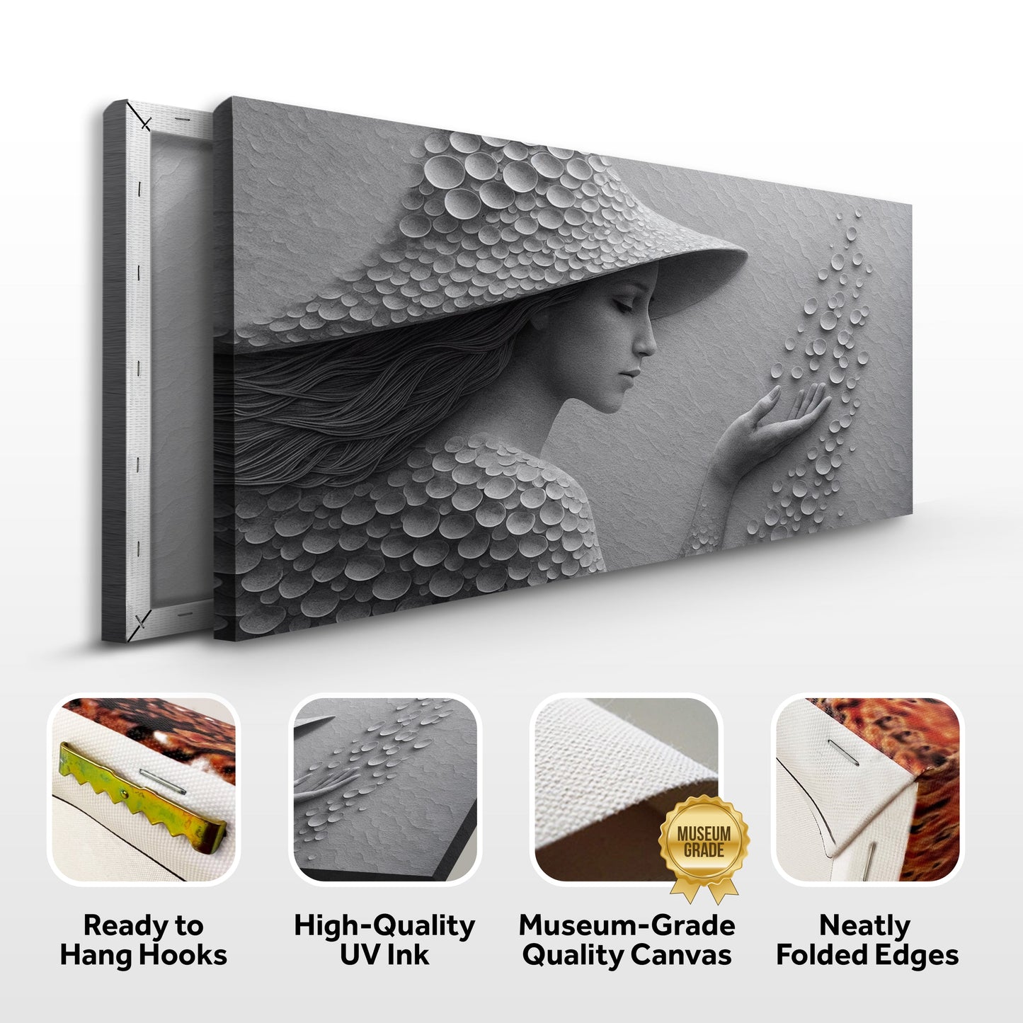 Modern Minimalist Woman Silhouette Wall Art