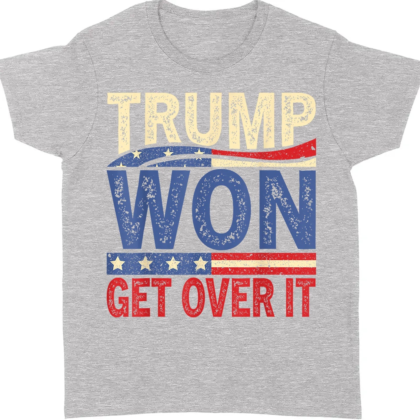 Trump Won Again Get Over It Shirt, Trump 2024 Shirt, Trump 47th President Shirt Dark T1718 - GOP