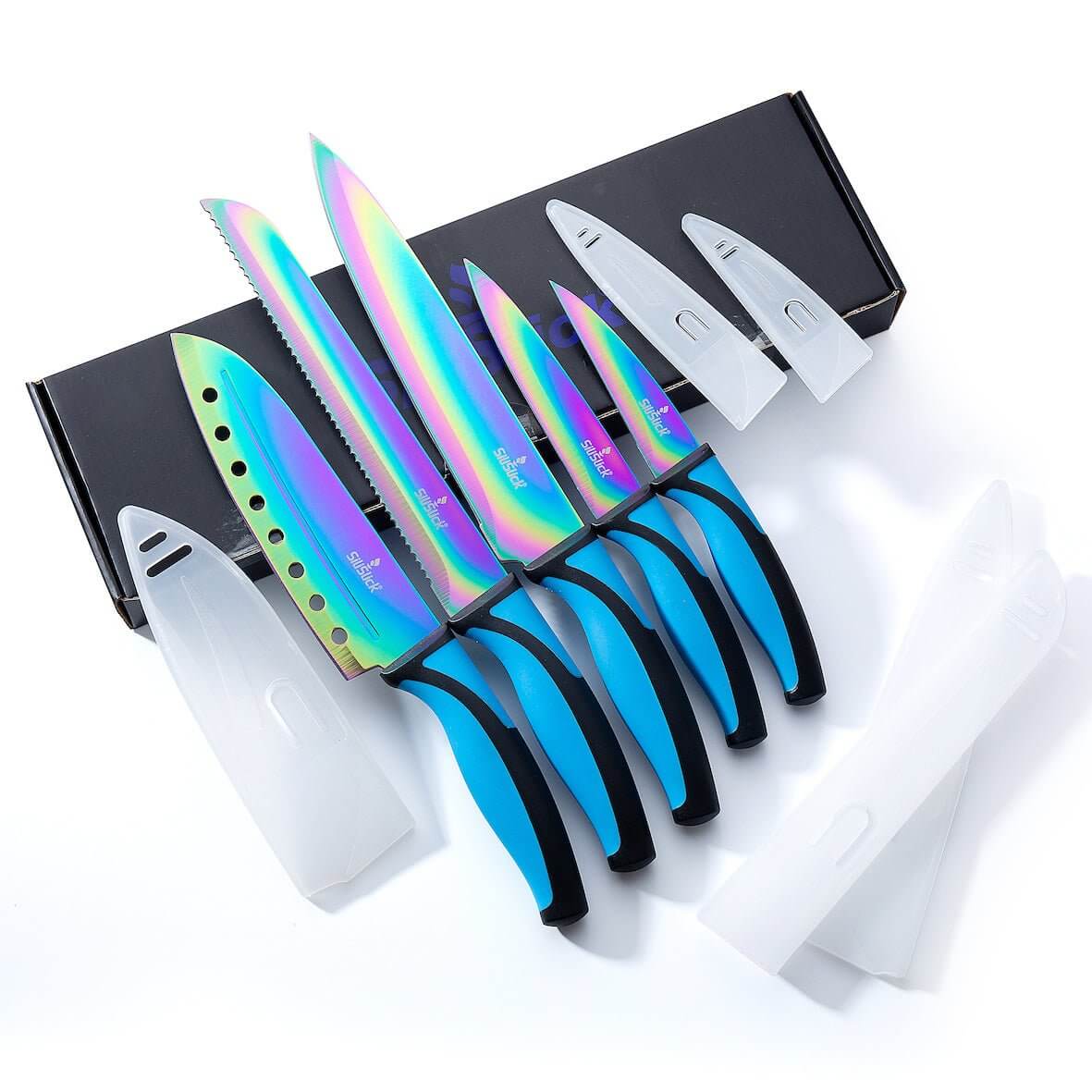 Kitchen Knife Set - Blue Handle