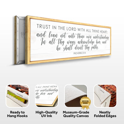 Proverbs 3:5-6 Trust In The Lord With All Your Heart Faith Sign