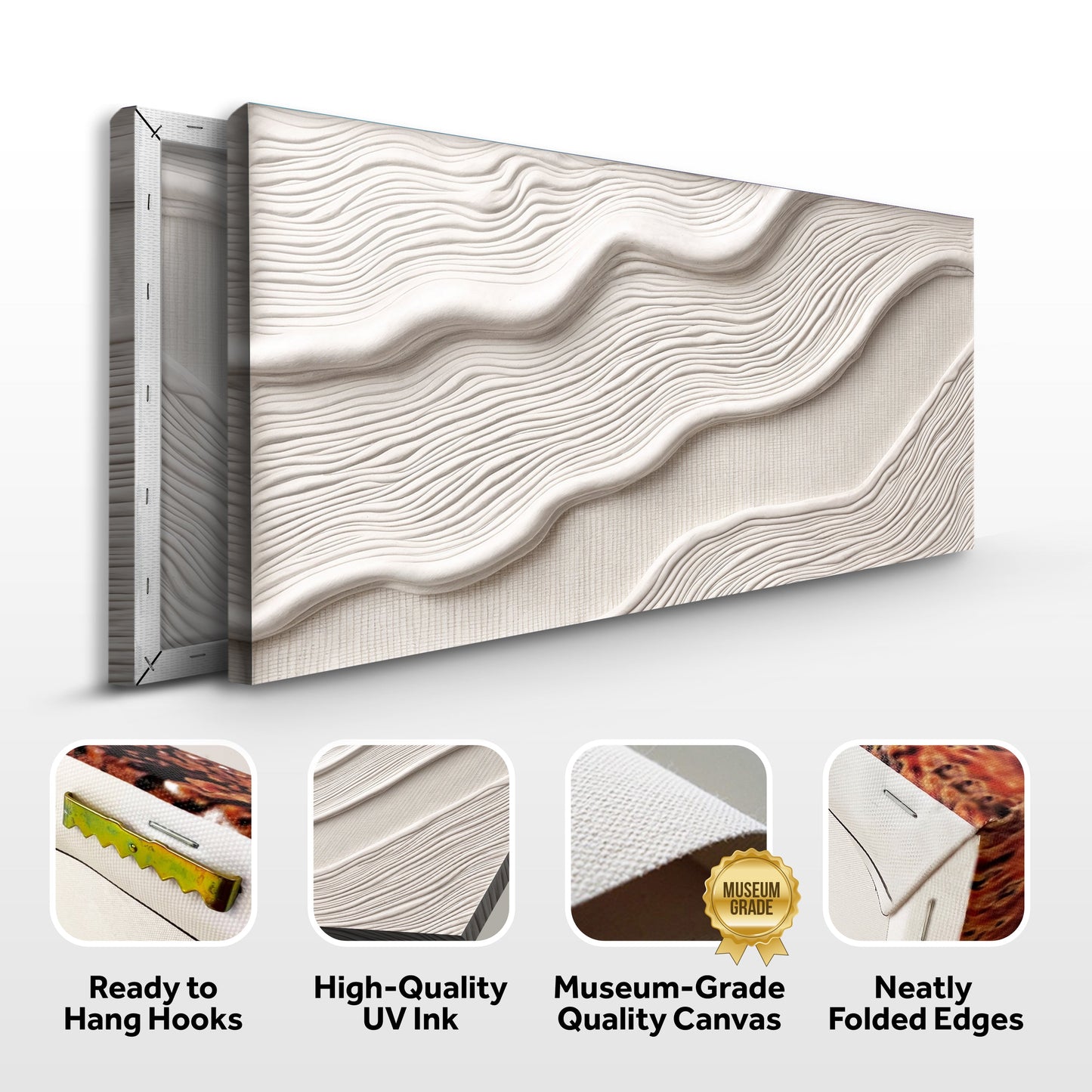 Ivory Impasto Abstract Wall Art II