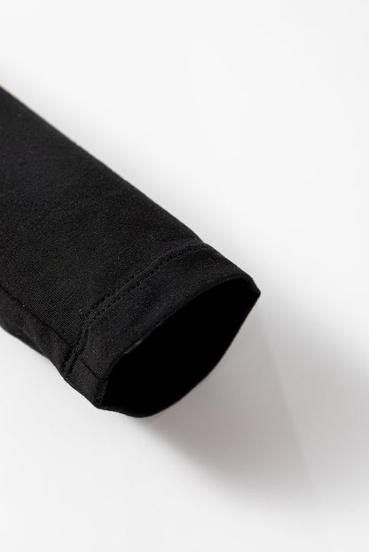 Solid Scoop Neck Long Sleeve Top