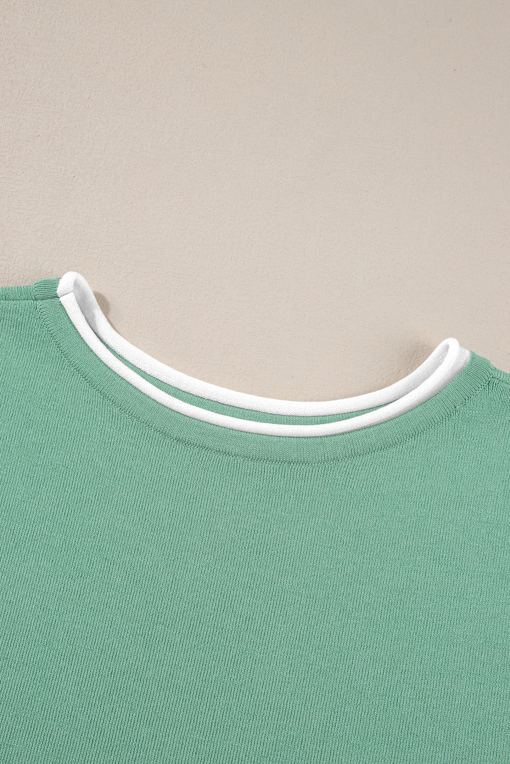 Contrast Trim Half Sleeve Top & Drawstring Pants