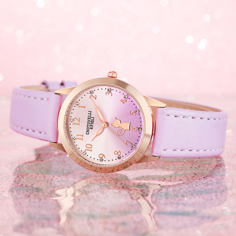 High School Student Cartoon Pointer Watch