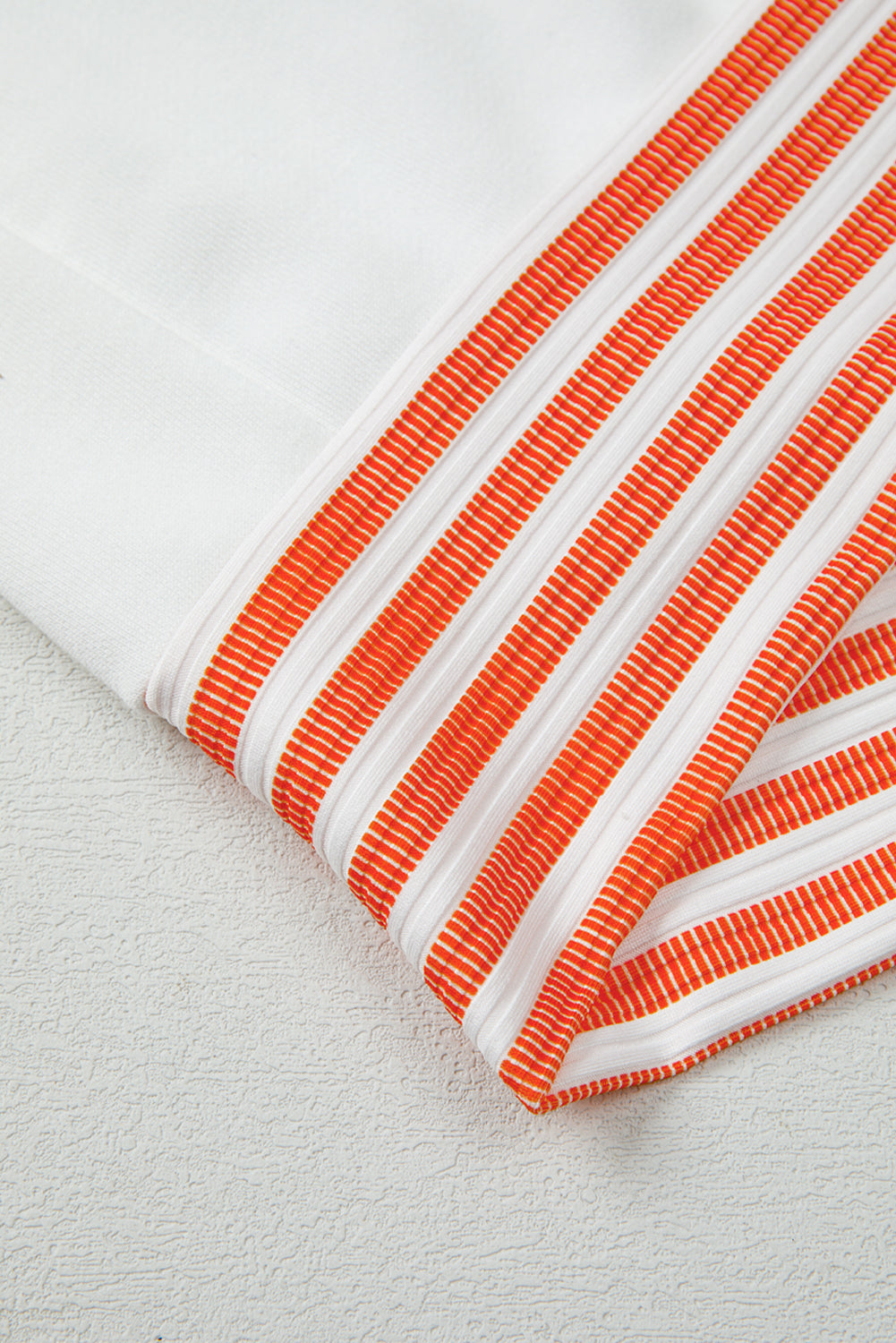 Stripe Patchwork V-Neck Drop Shoulder Top