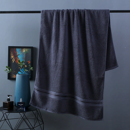 Pure Color Thick Cotton Bath Towel Set