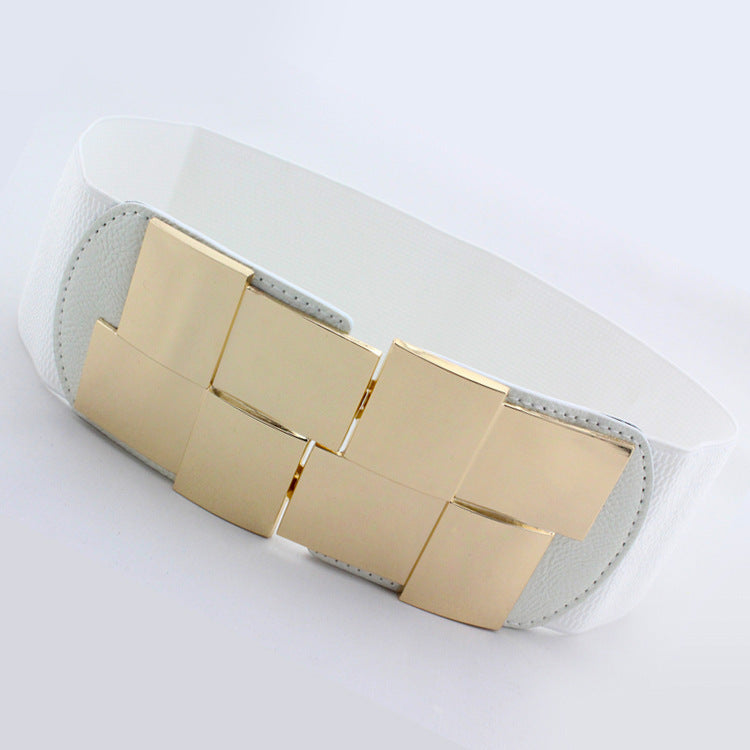 Metal Buckle Elastic Waistband