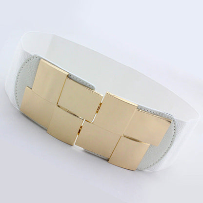 Metal Buckle Elastic Waistband