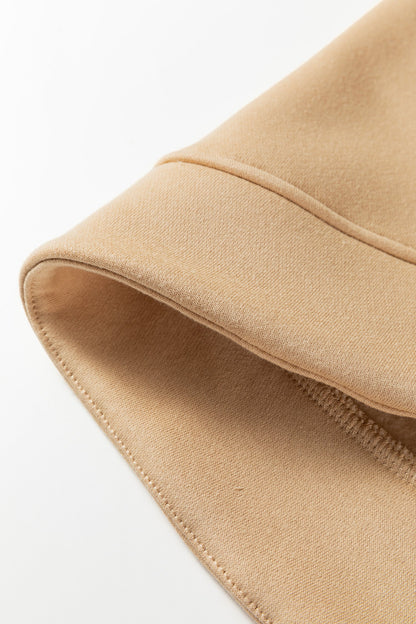 Solid Grommet V-Neck Drop Shoulder Sweatshirt