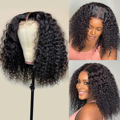 Short Bob Jerry Curly Human Hair Wig