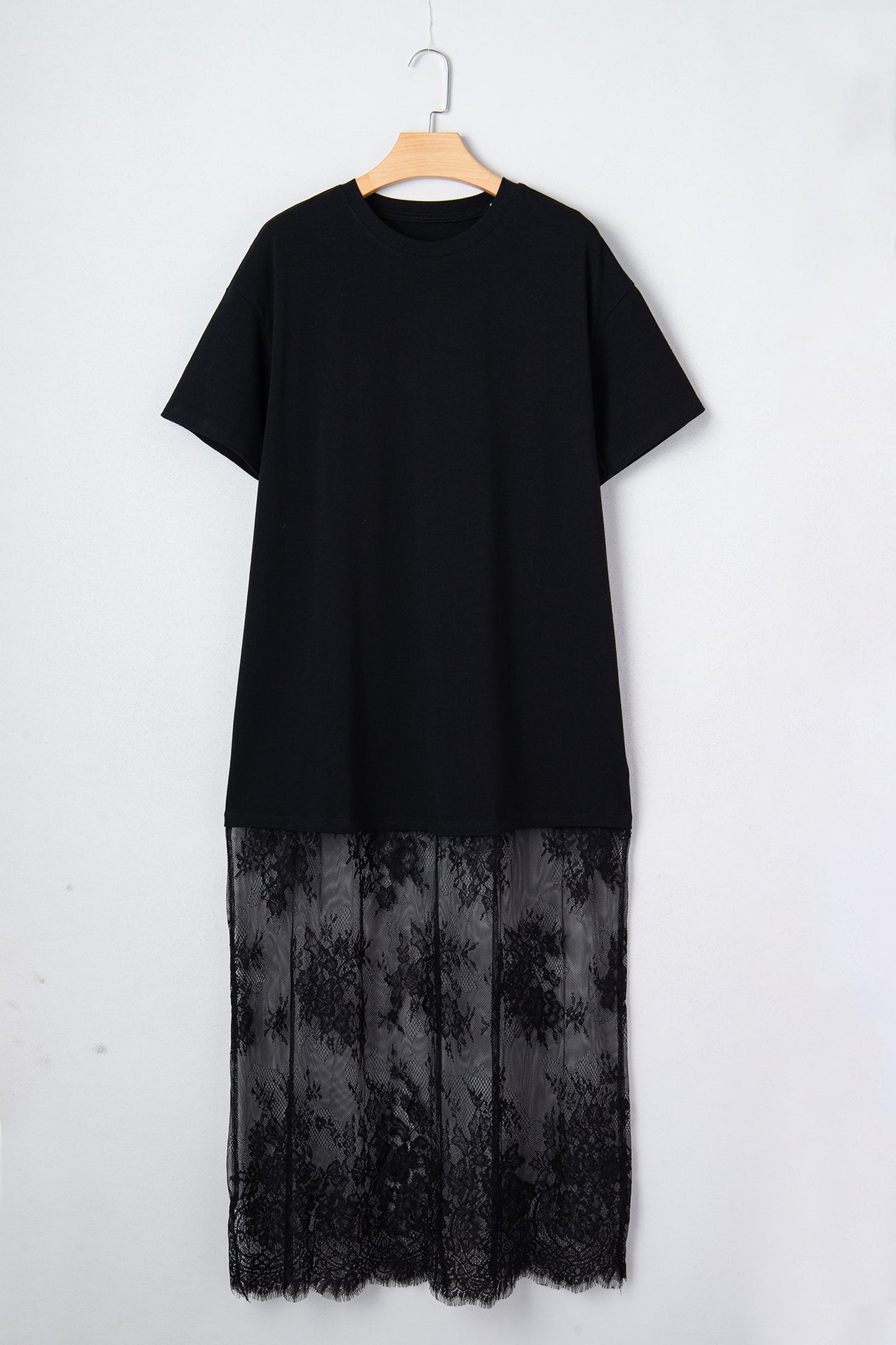 Floral Patchwork Short Sleeve Loose Maxi Dress