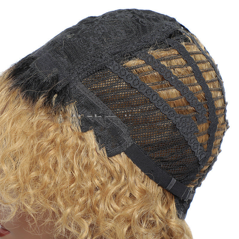 High-End Small Curly Fluffy Real Hair Headgear