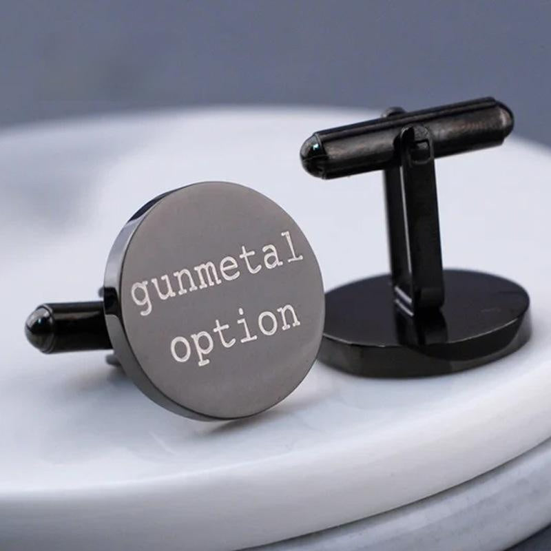 High-grade Suit Cufflinks Engraved Name Pattern