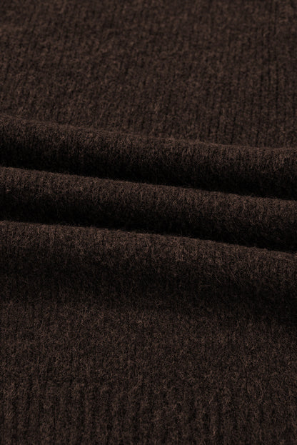 Heart Metal Button V-Neck Knit Cardigan