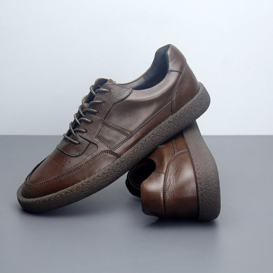 Men's Vintage Low Top Leather Sneakers