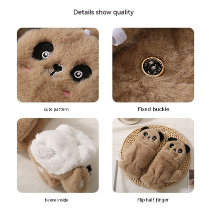 Cartoon Versatile Fleece-lined Warm Gloves