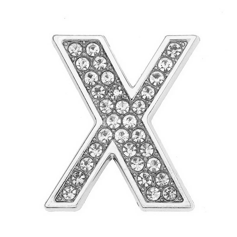 Chrome White Diamond Letters Pet Collar Beads