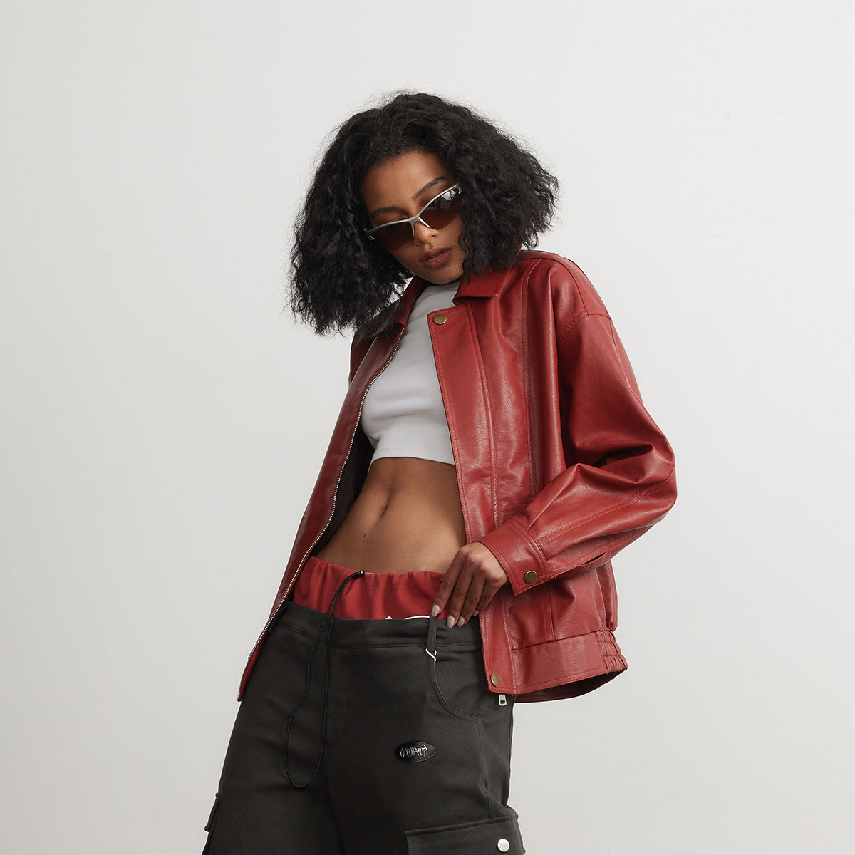 Cool Cropped Leather Jacket