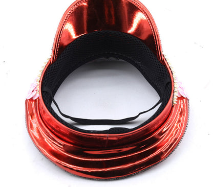 Pink Sequin Women's Wedding Cap