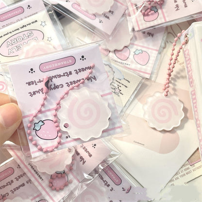 Fish Plate Keychain Roll Schoolbag Pendant