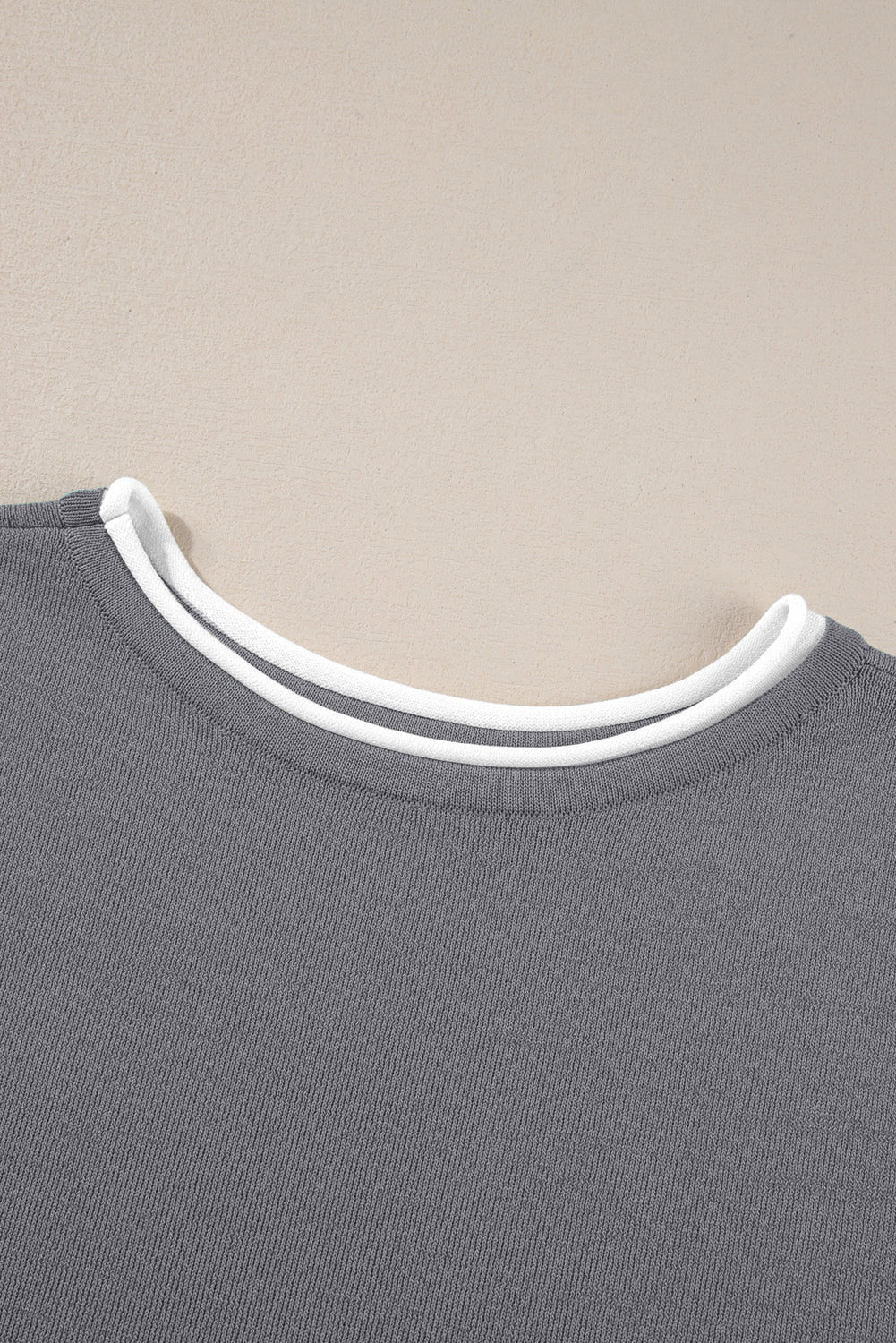 Contrast Trim Half Sleeve Top & Drawstring Pants