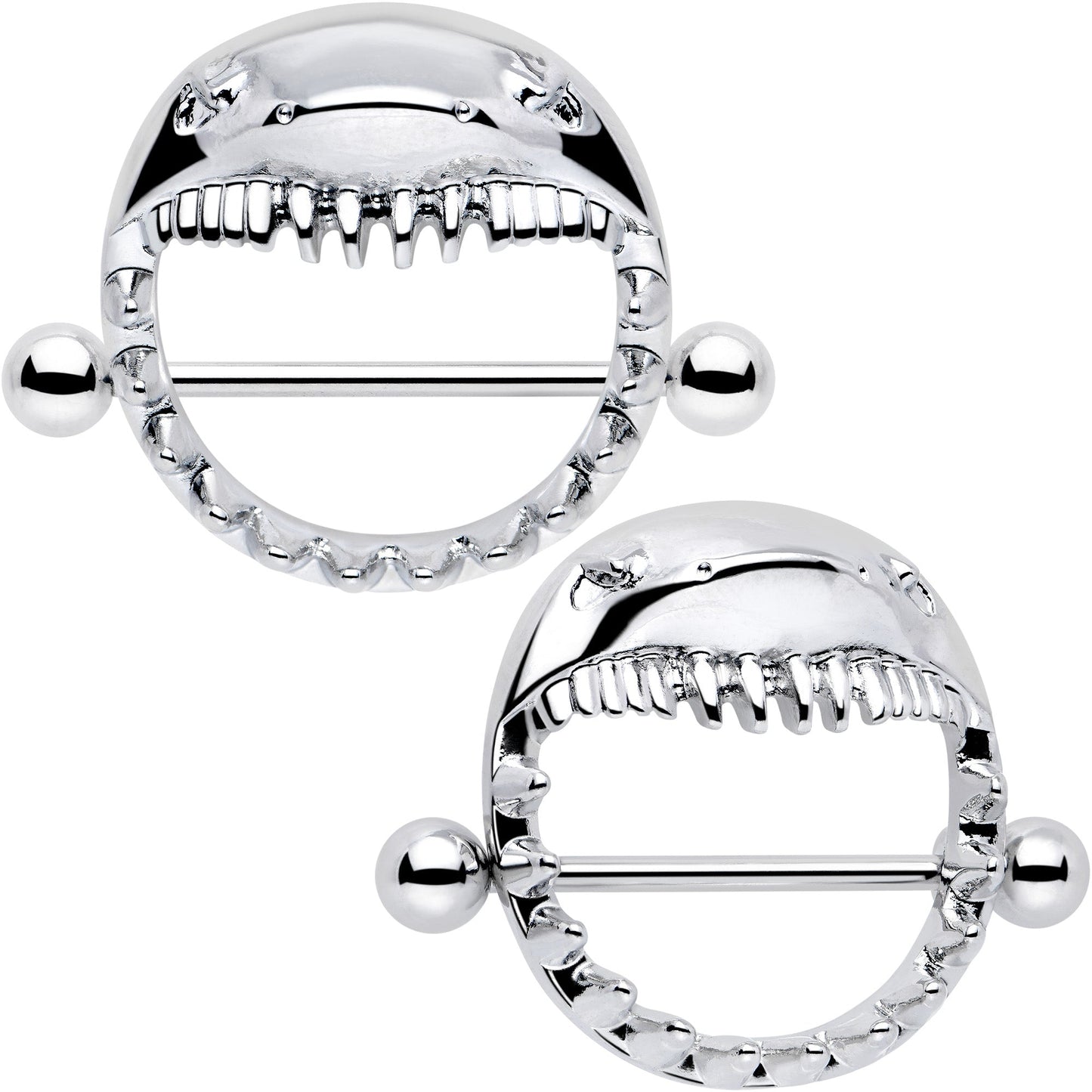 14G 9/16 Shark Bite Nipple Shield Set