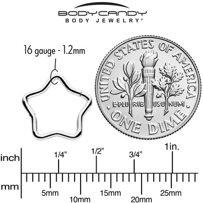 16G 5/16 Star Shaped Hinged Segment Ring
