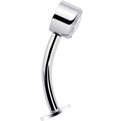 Bezel Gem Titanium Threadless Floating Belly Ring