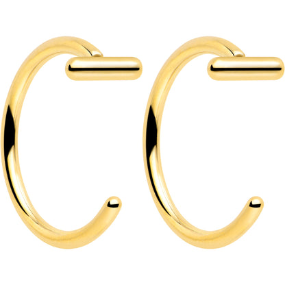 20G Bar Implant Grade Titanium Open Hoop Earrings