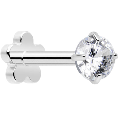 18G 5/16 CZ Implant Grade Titanium Reversible Threadless Flatback