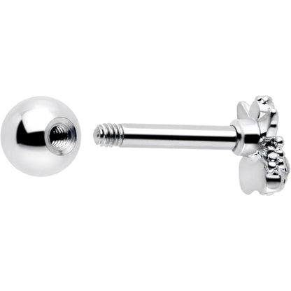 16G 1/4 Clear CZ Gem Fabulous Angel Cartilage Tragus Earring