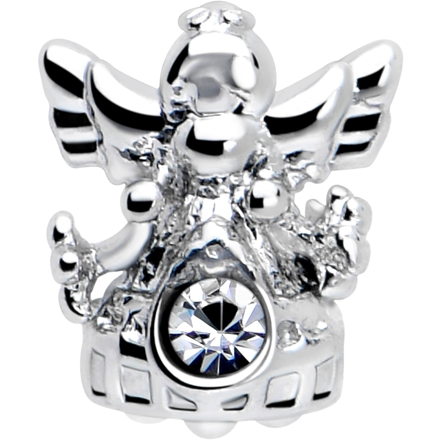 16G 1/4 Clear CZ Gem Fabulous Angel Cartilage Tragus Earring