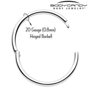 20G Implant Grade Titanium Half Closure Hinged Segment Ring